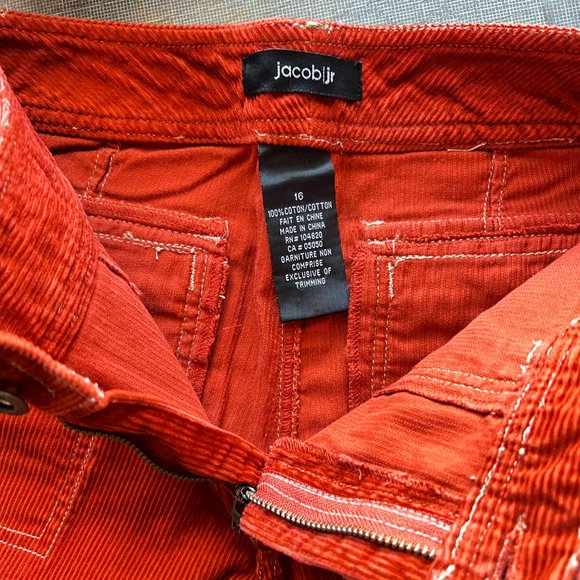 JACOB JR. BNWT Girl's Pants: Size US 16 Length is 34" Dark Orange Colour - Picture 5 of 7